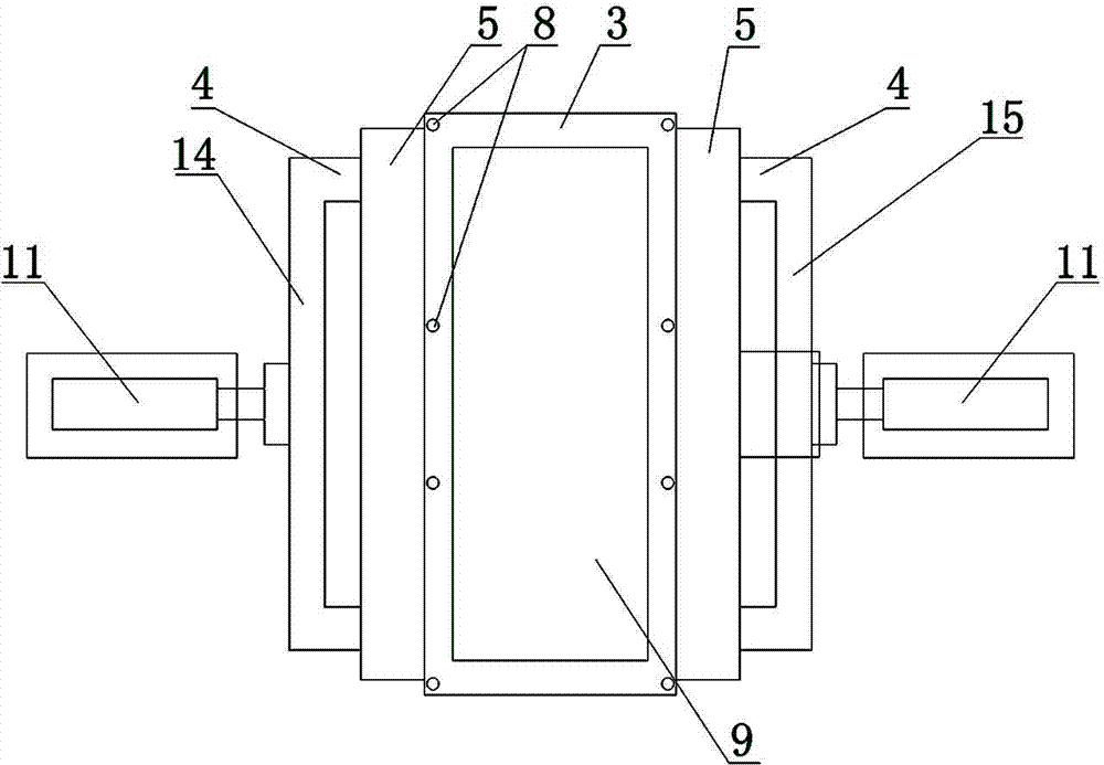 Automatic turning clamp saving space