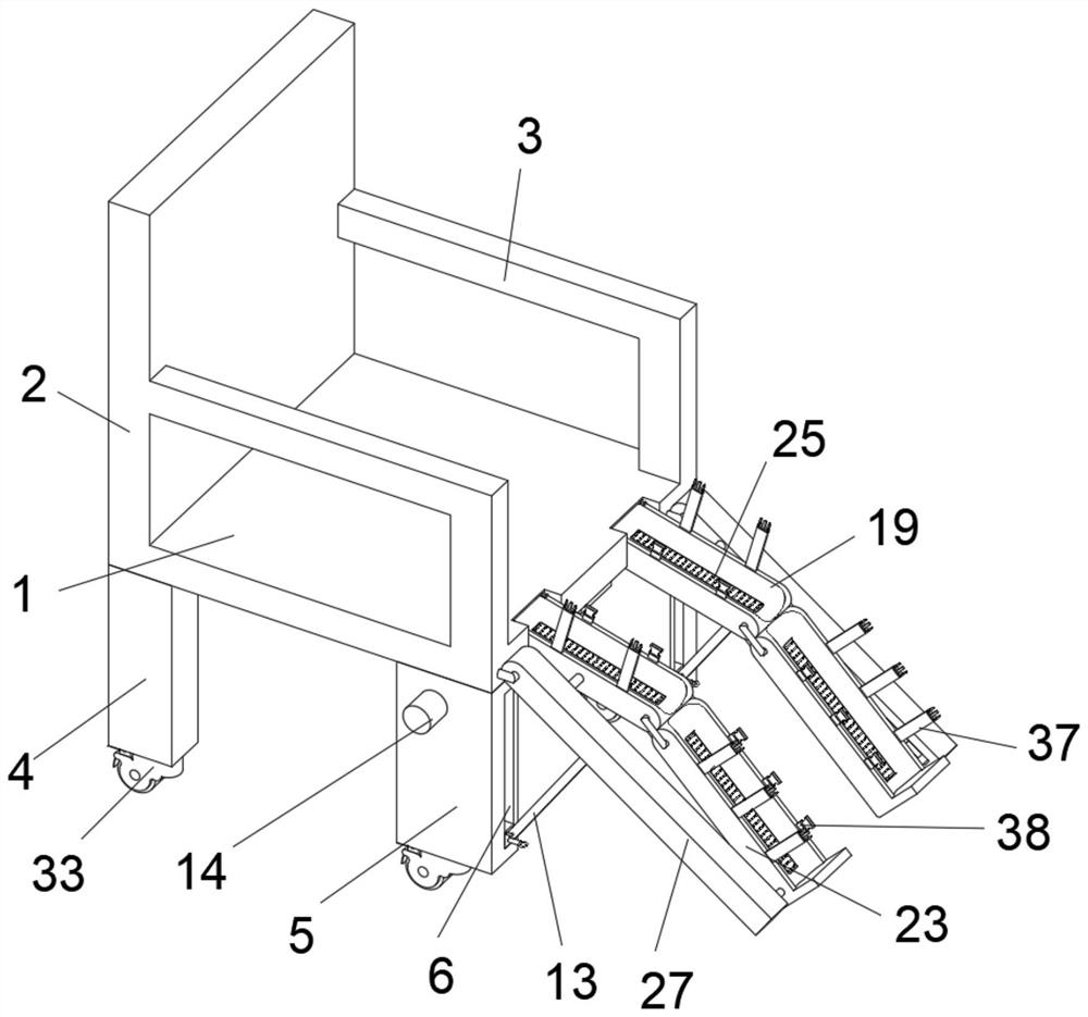 Lower limb supporting adjustable device for obstetrical nursing