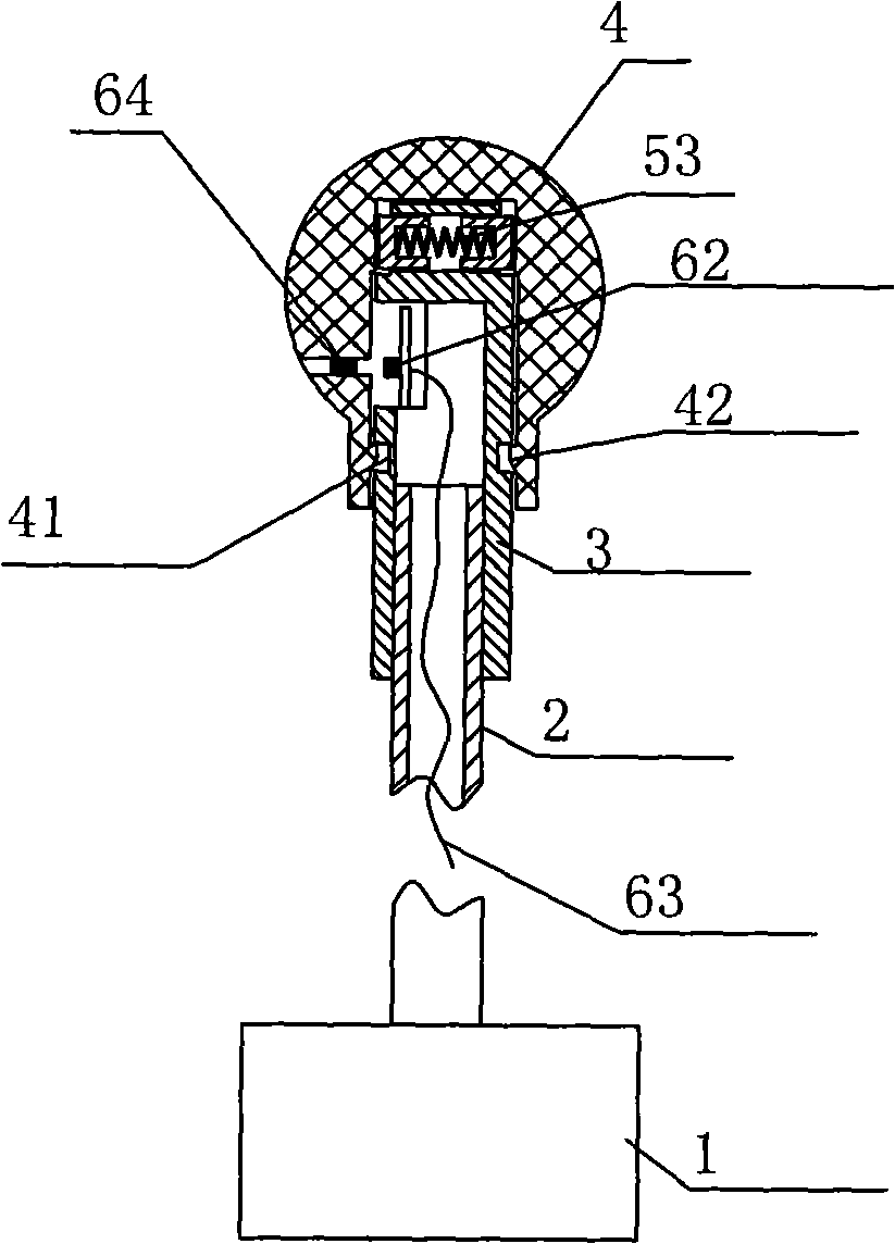 Control handle with rotatable handle ball