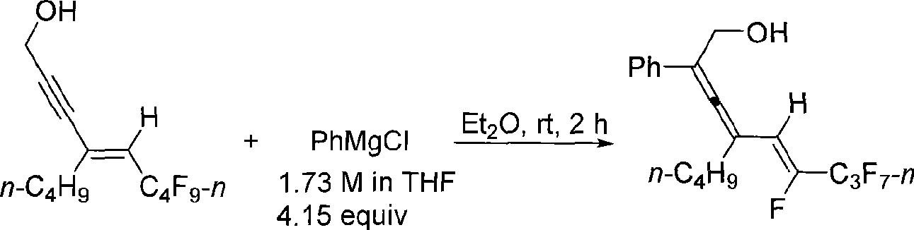 Method for synthesizing 2, 3, 5 (Z)-trienol containing fluorine