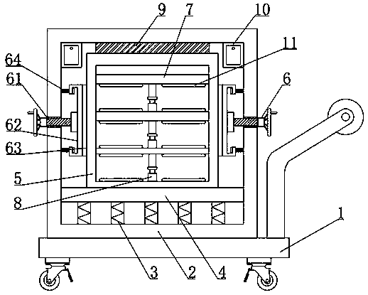 Mold transporting case with protecting device