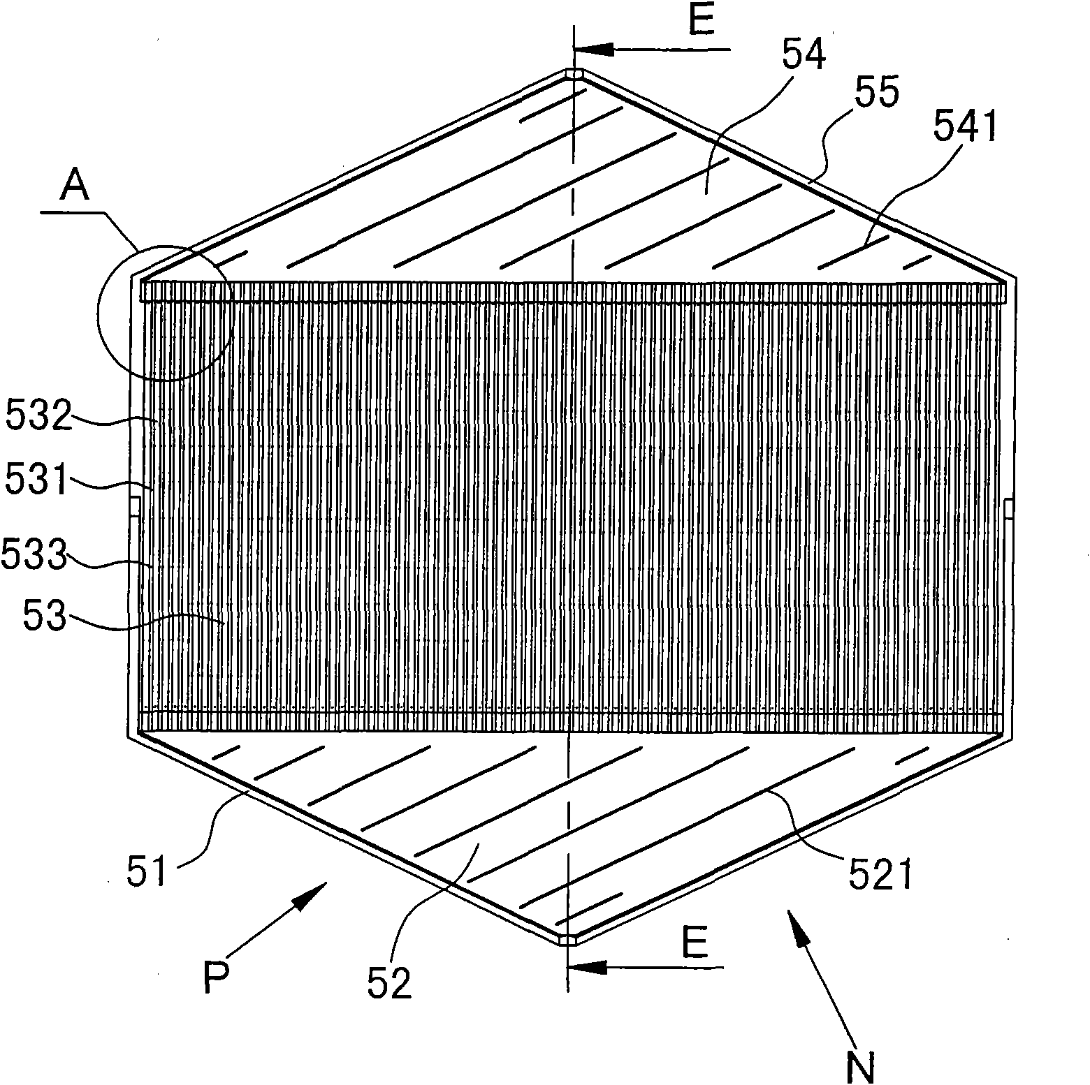 High-efficiency heat exchanger and method for processing heat exchanger membrane