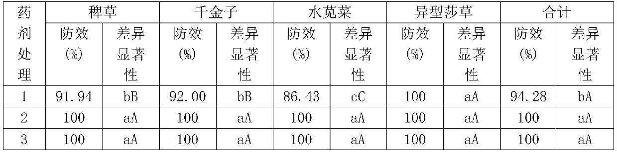 Efficient weeding effervescent tablet containing penoxsulam, mesotrione and mefenacet, and preparation method thereof