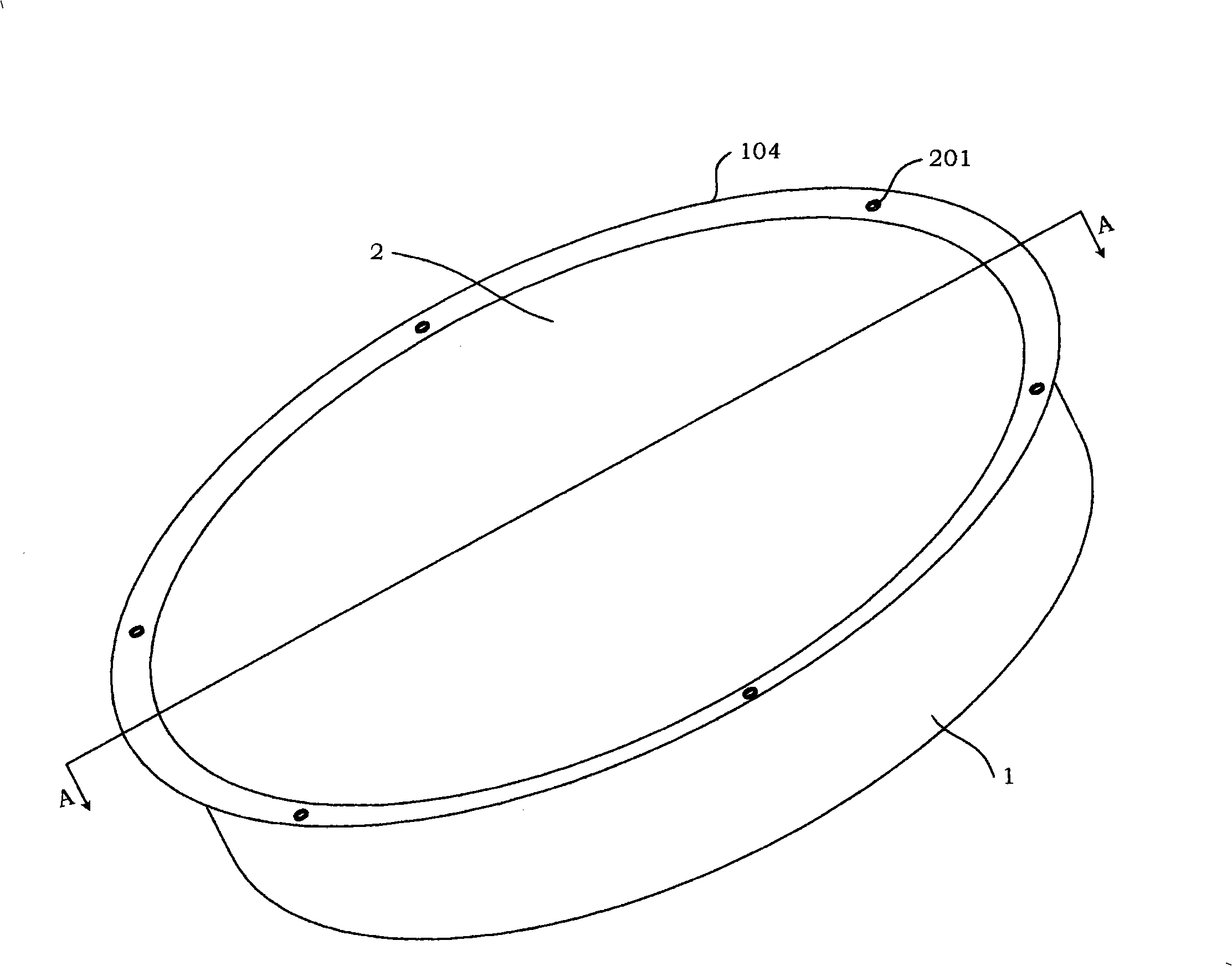 Omnidirectional wideband antenna with conformal structure of installing surface