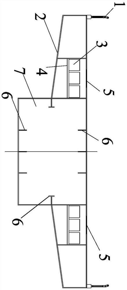 Channel steel box girder composite girder bridge structure with built-in pipelines and construction method thereof