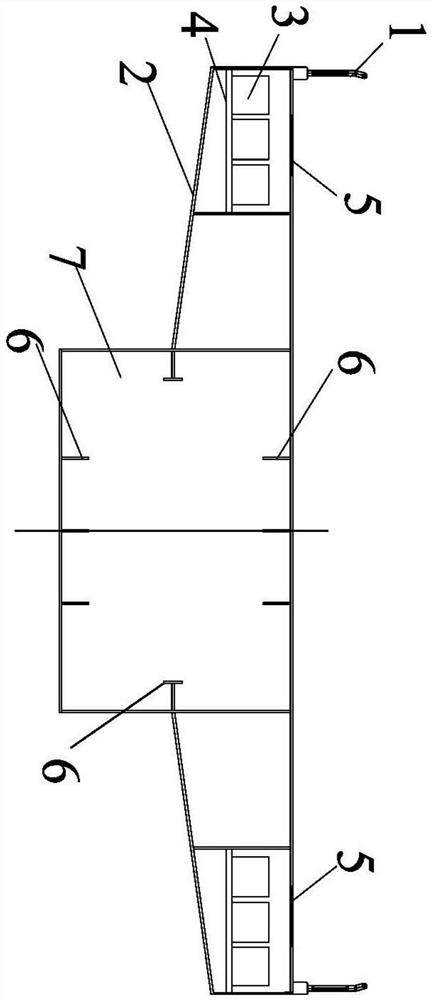 Channel steel box girder composite girder bridge structure with built-in pipelines and construction method thereof