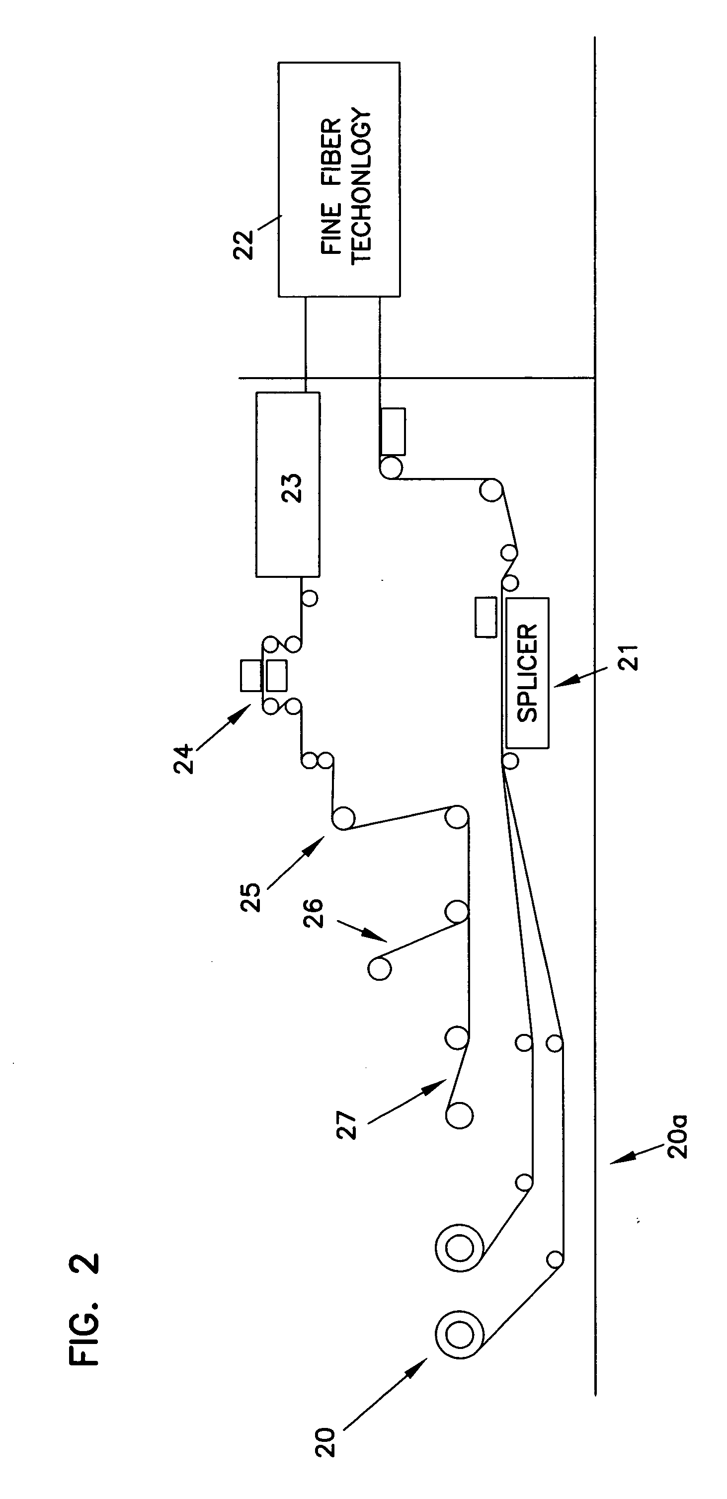 Air filter with fine fiber and spun bonded media