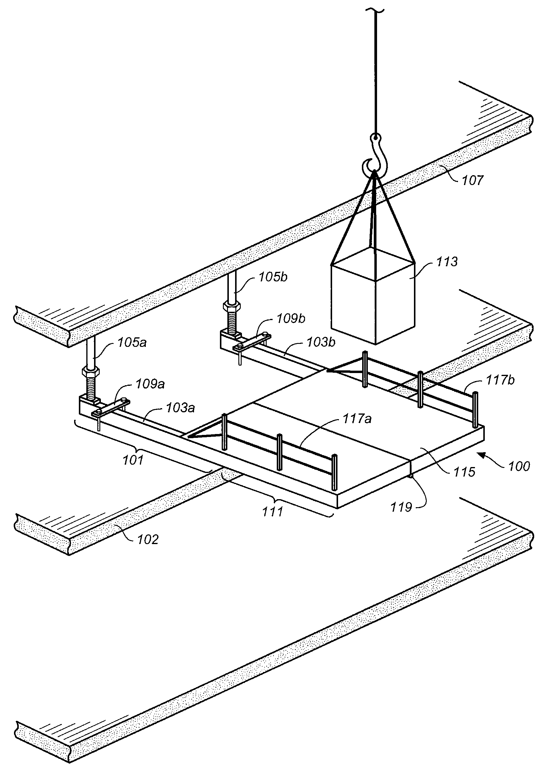 Folding construction platform