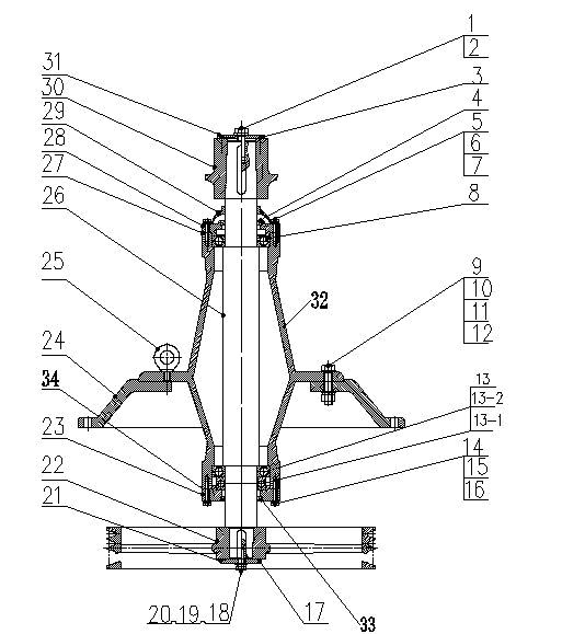 Speed reducer used for cooling tower