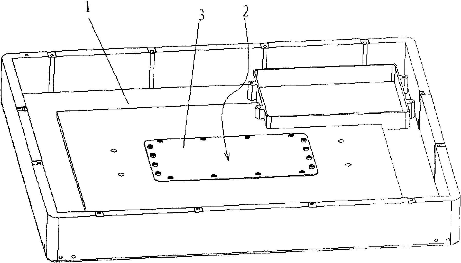 Portable electronic apparatus vibration damping structure and notebook-type computer