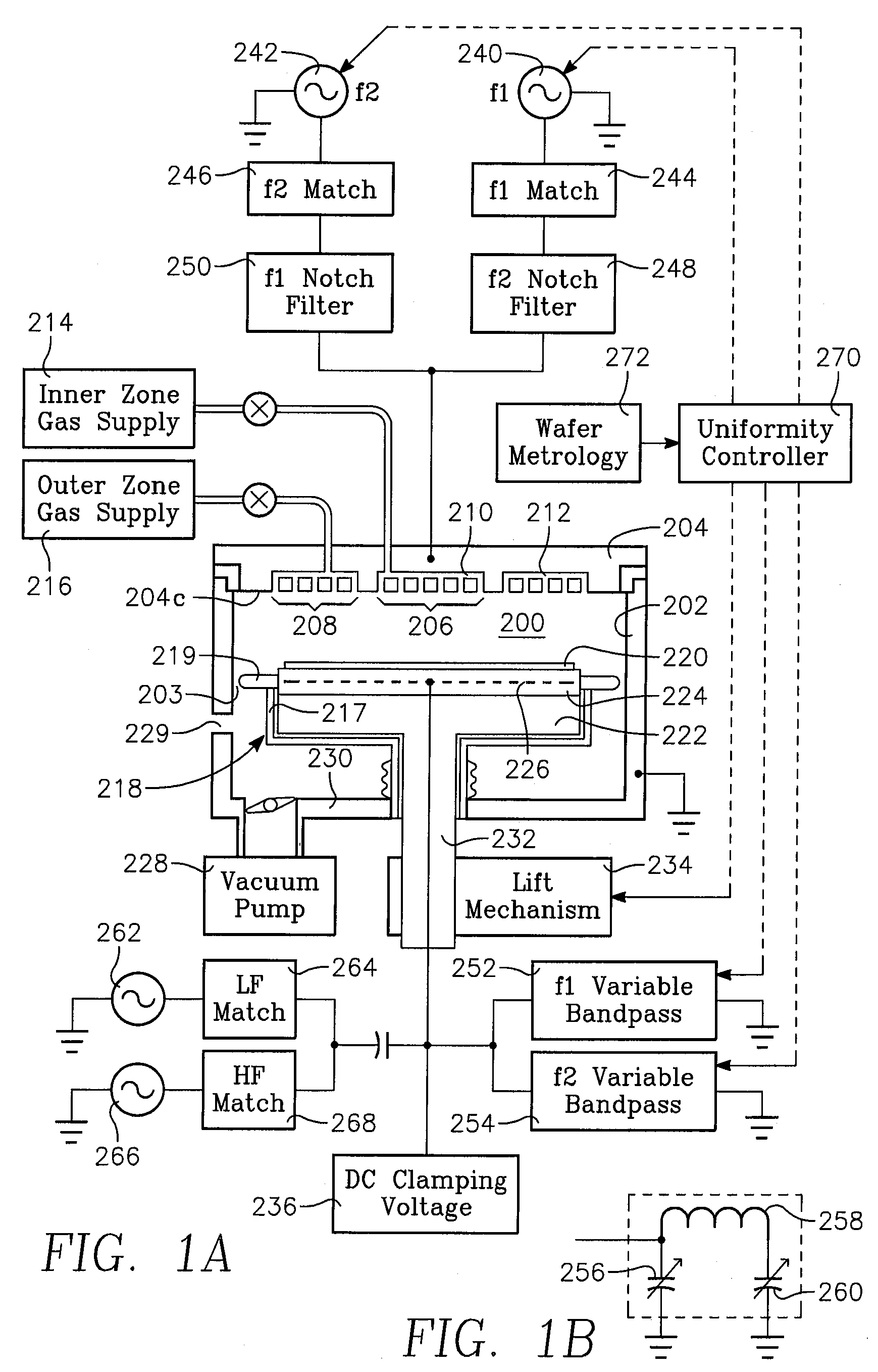 Plasma reactor with wide  process window employing plural vhf sources