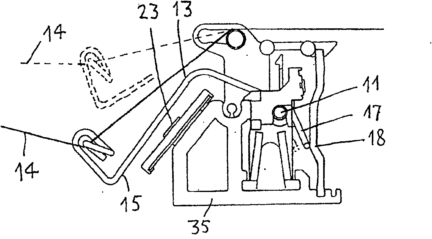 Thread stop device and its bar