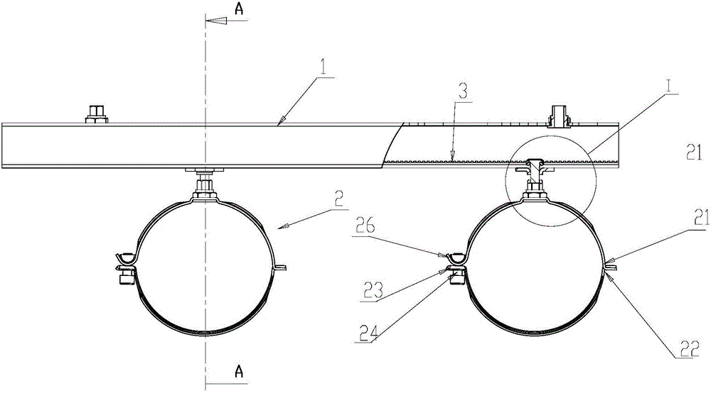 Quick mounting and fixing system for pipeline