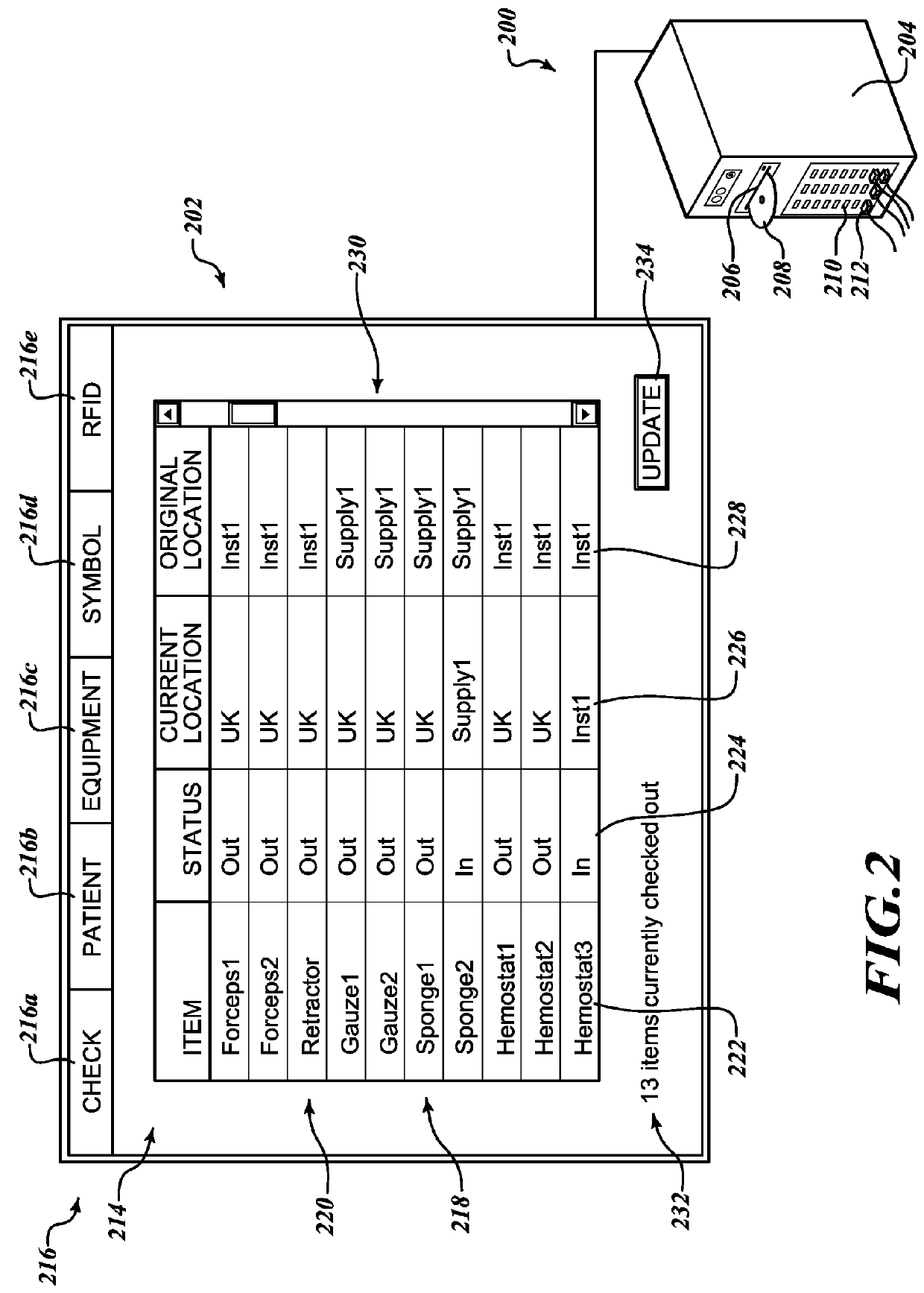 Method and apparatus to account for transponder tagged objects used during medical procedures