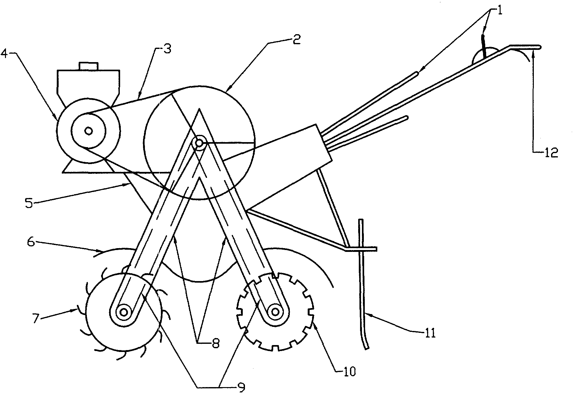 Sawing ploughing machine