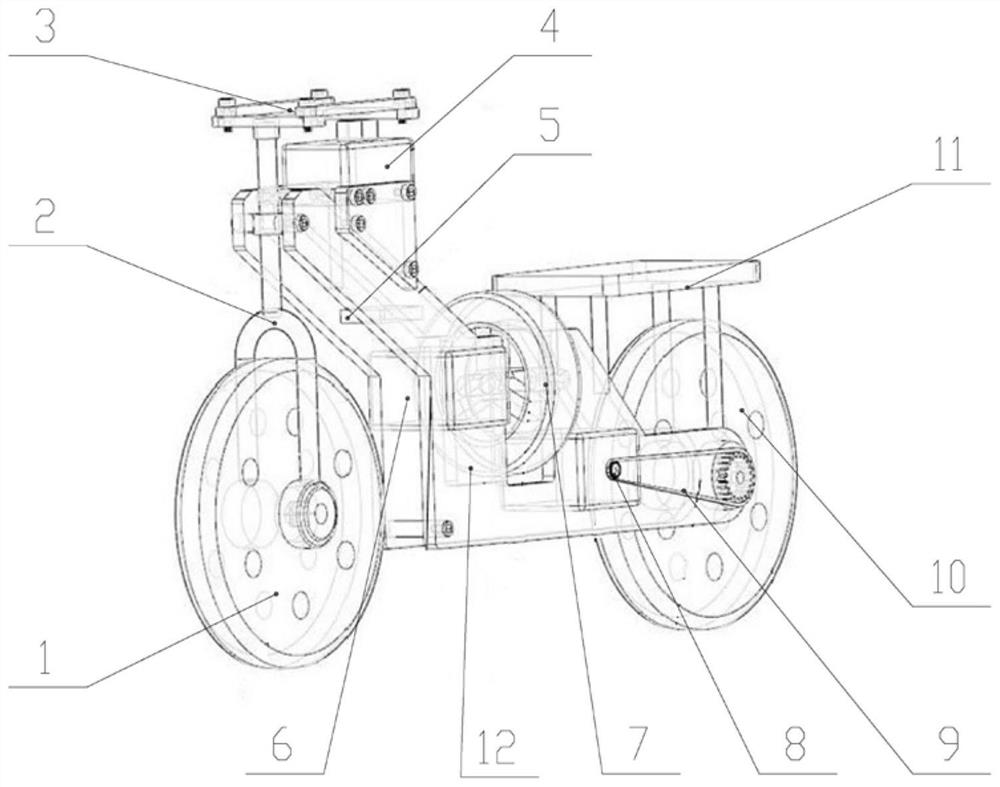 Self-balancing autonomous driving two-wheeled vehicle and balance control method