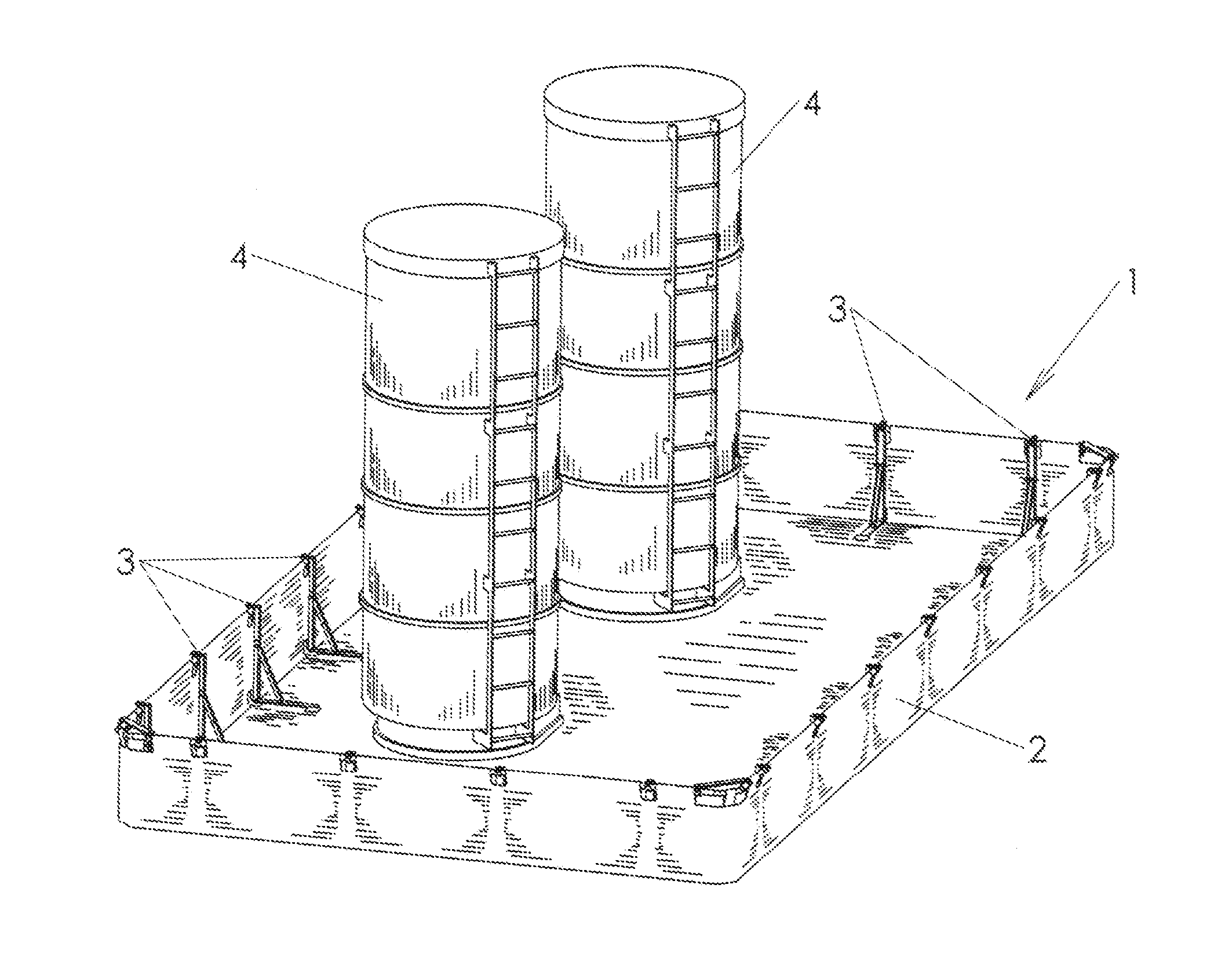 Containment berm with internal "l" braces