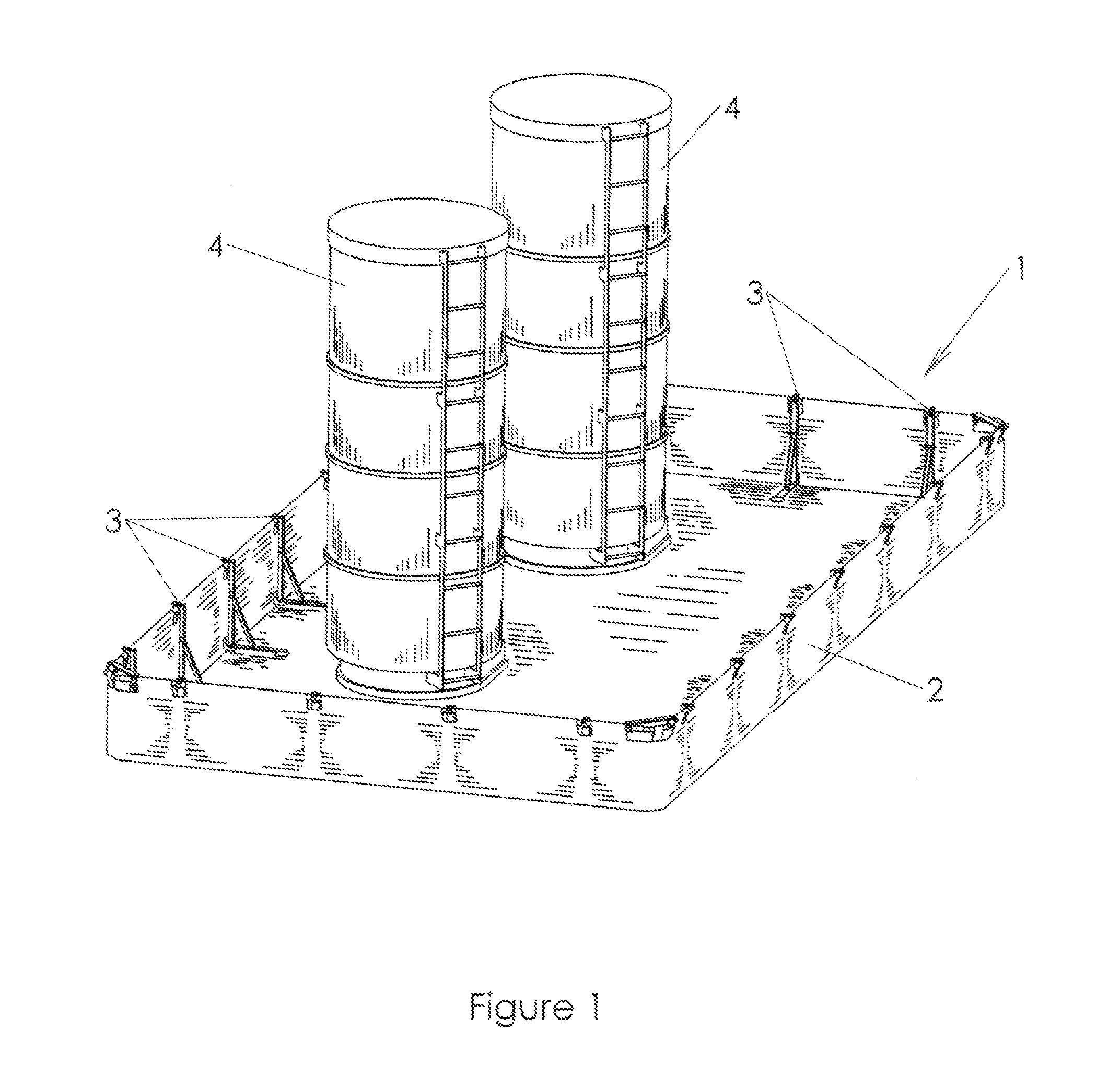 Containment berm with internal "l" braces