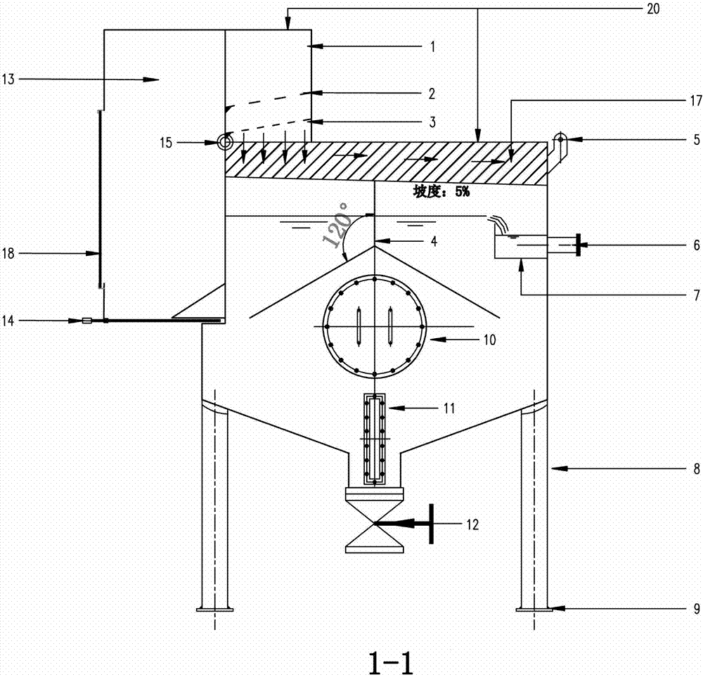 Integrated device for sewage pre-treatment in small mountainous town