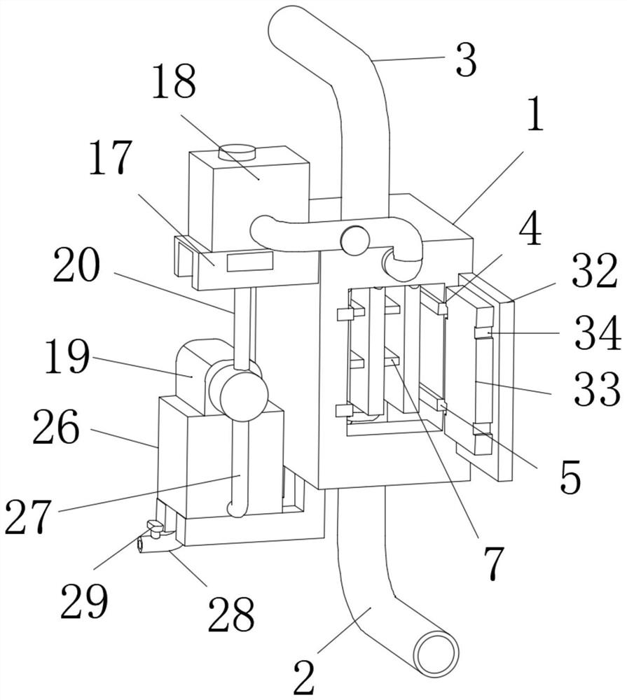 Environment-friendly treatment device for flue gas denitrification and nitrogen fertilizer co-production