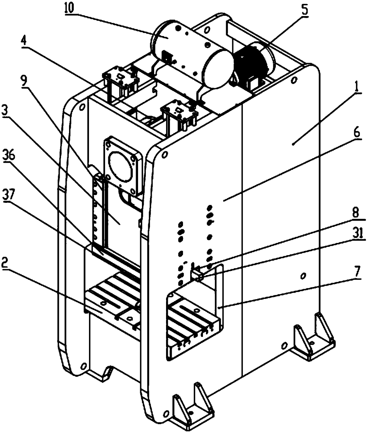 Semi-closed type press machine