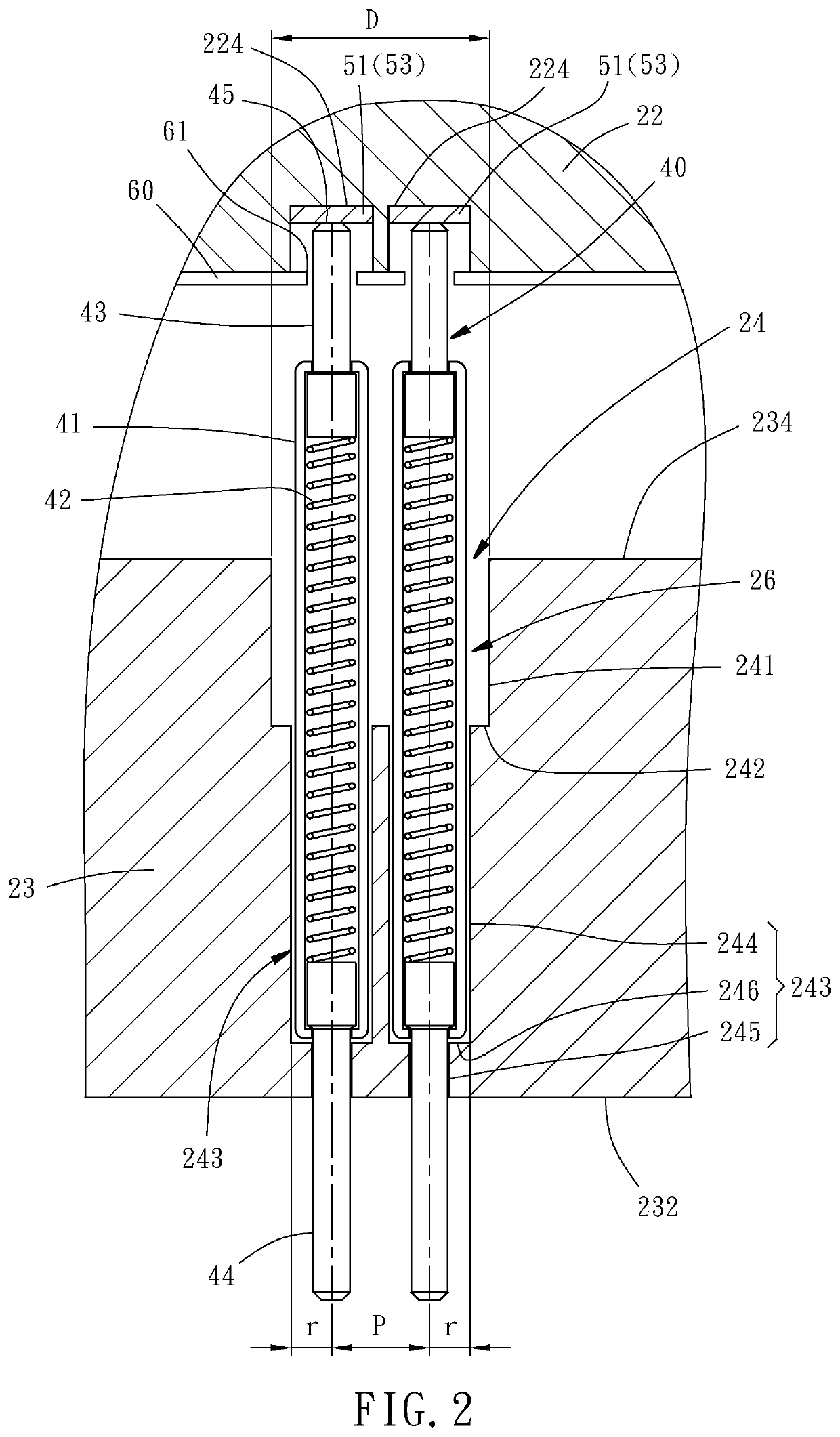 Probe head for high frequency signal test and medium or low frequency signal test at the same time