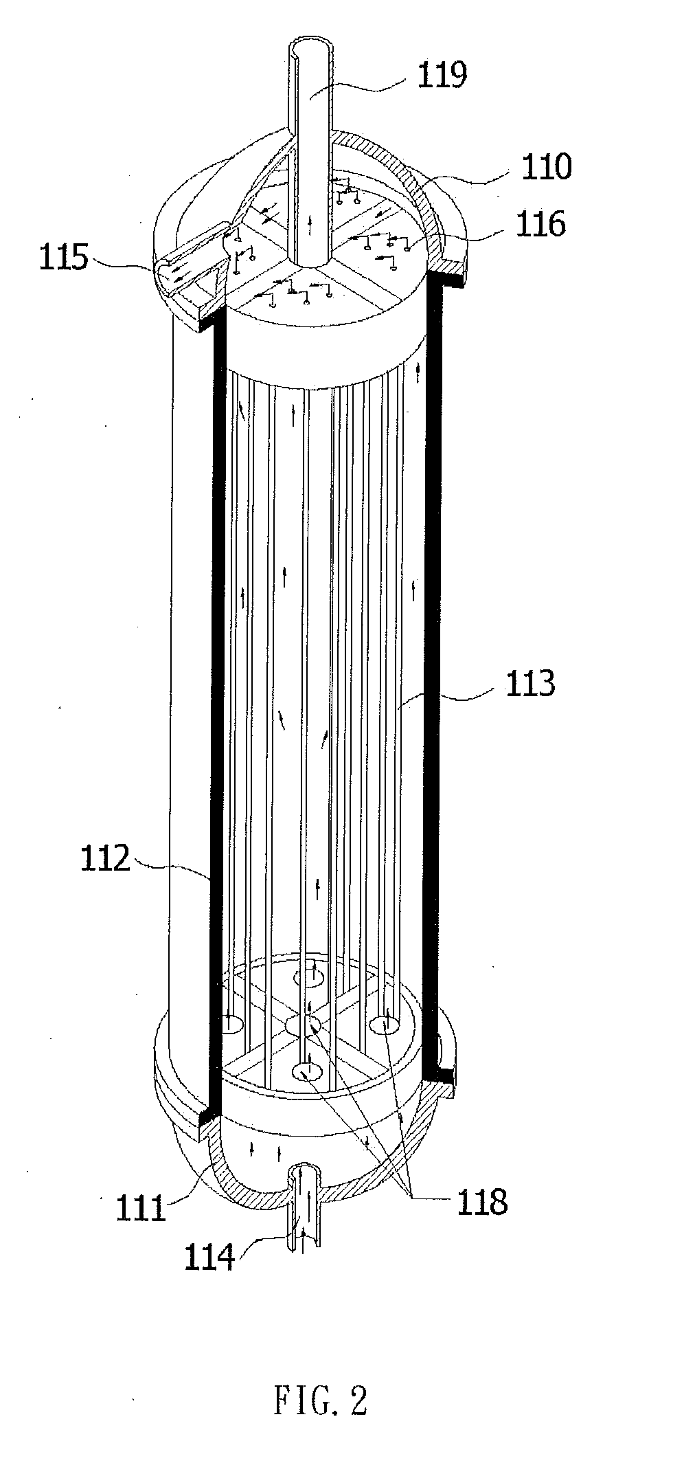 Replaceable hollow fiber membrane filter device