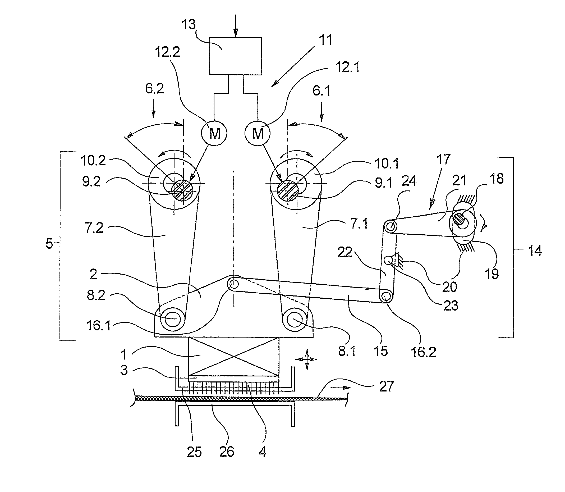 Apparatus for needling a fibrous web