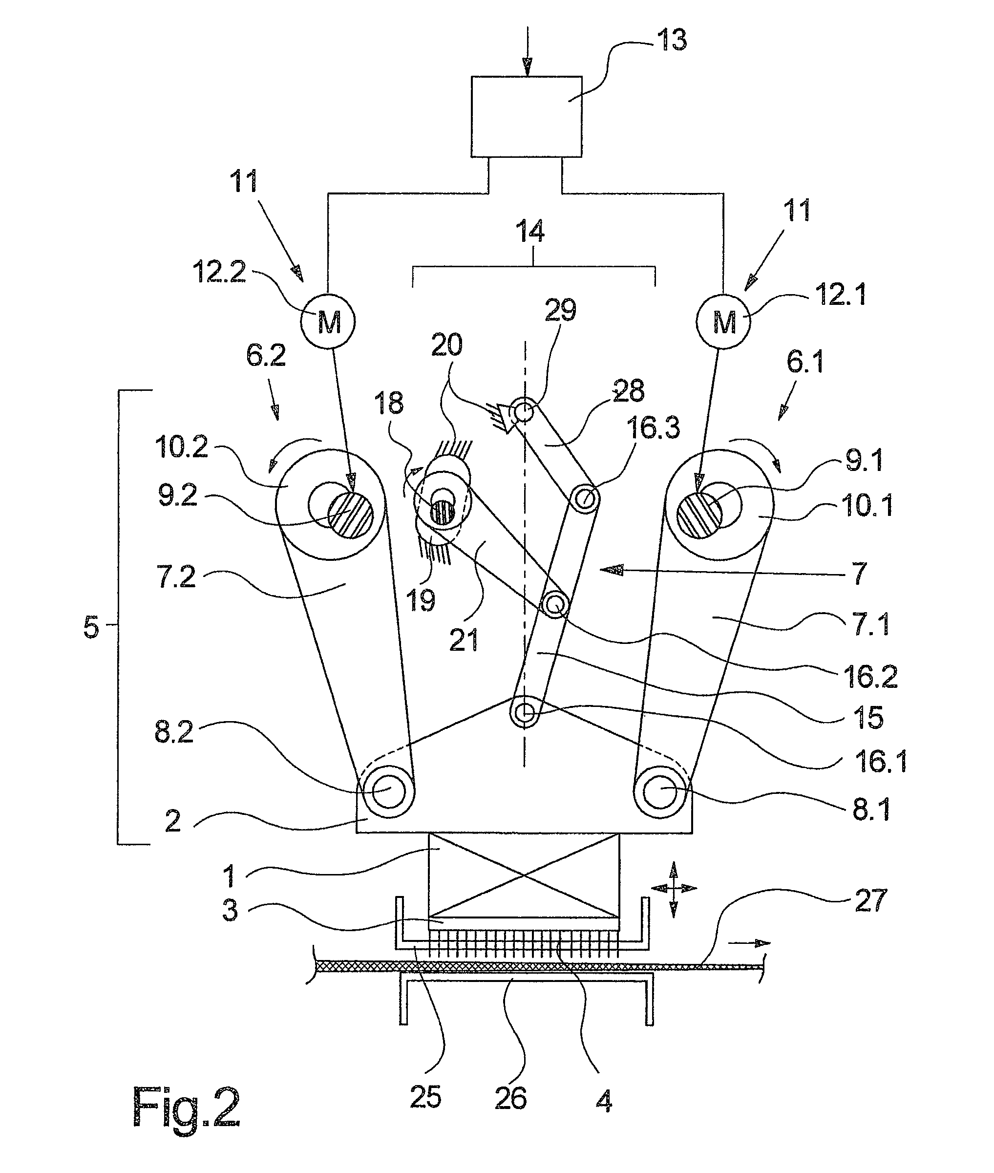 Apparatus for needling a fibrous web