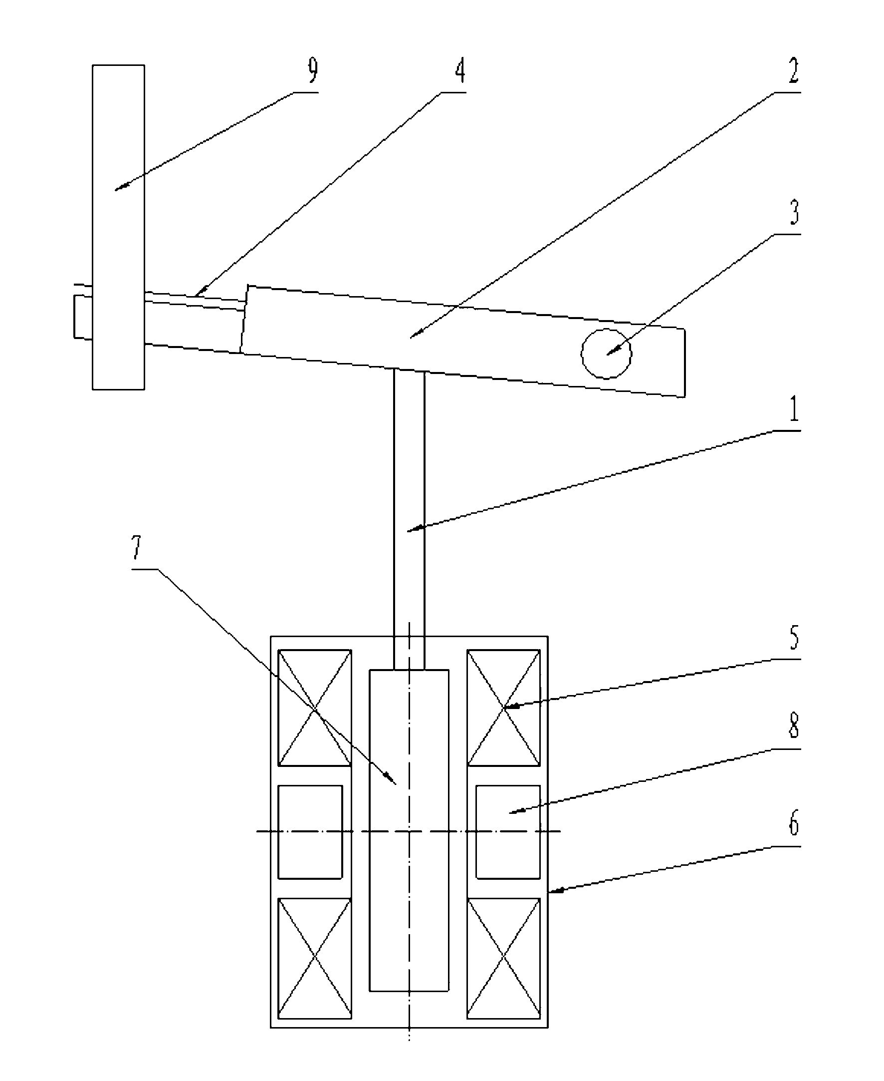 Special transmission device with flexible shock absorption structure for magnetic latching relay