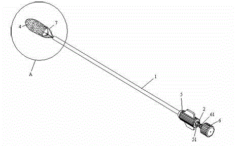 Internal extracting device for calculus cavities of urinary systems