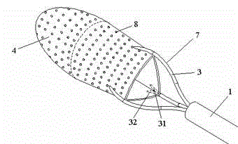 Internal extracting device for calculus cavities of urinary systems