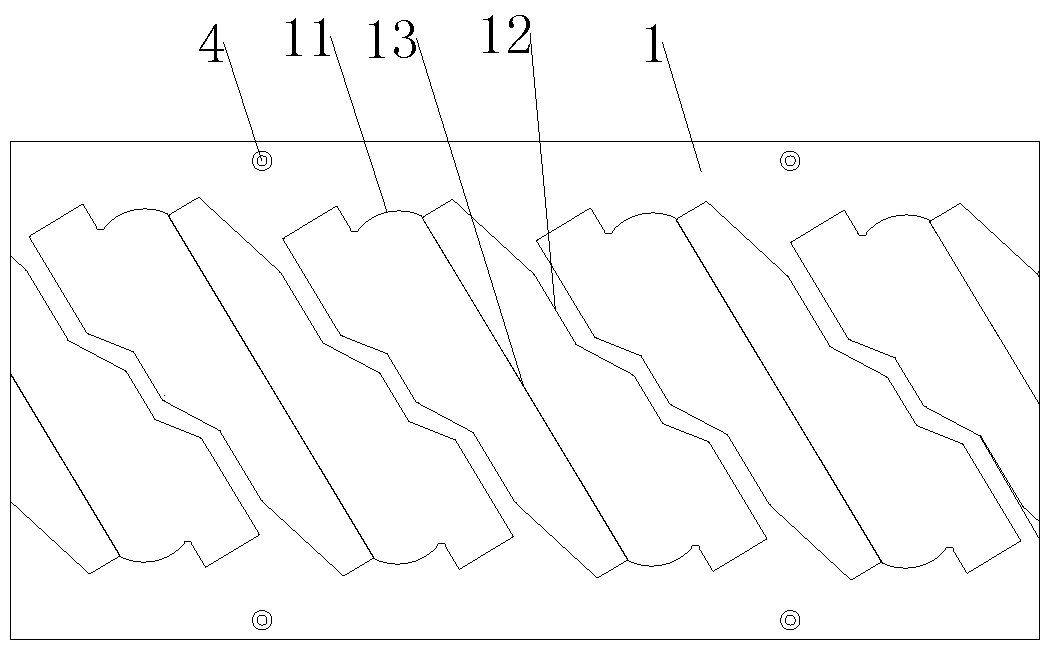 Ceramic part layout structure and common-edge machining method