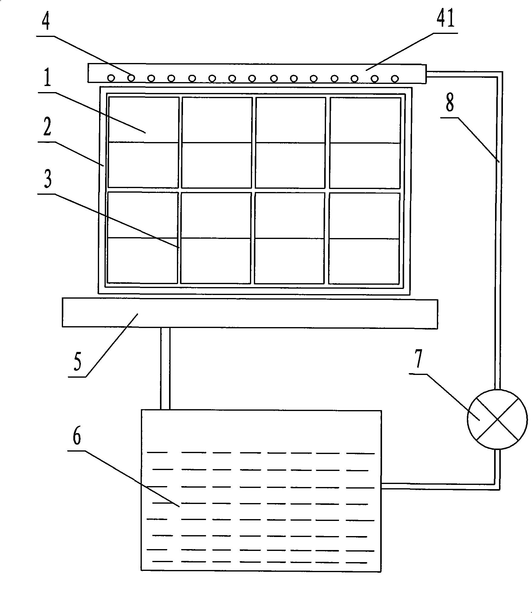 Solar energy cell assembly with hydrologic cycle cooling system