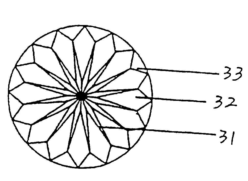 Round brilliant cut diamond and its incision method