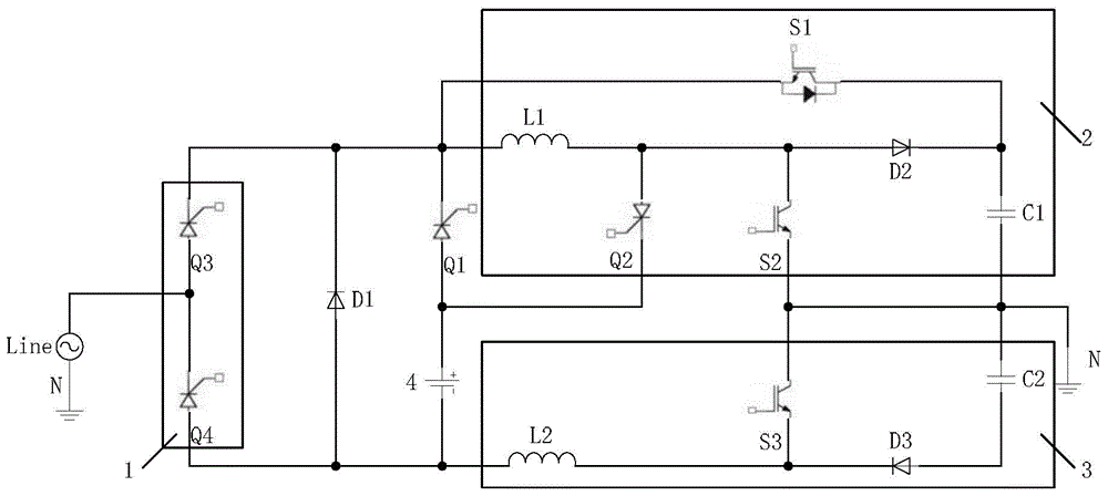 Uninterruptible power source circuit and control method thereof