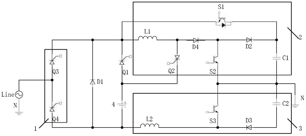 Uninterruptible power source circuit and control method thereof