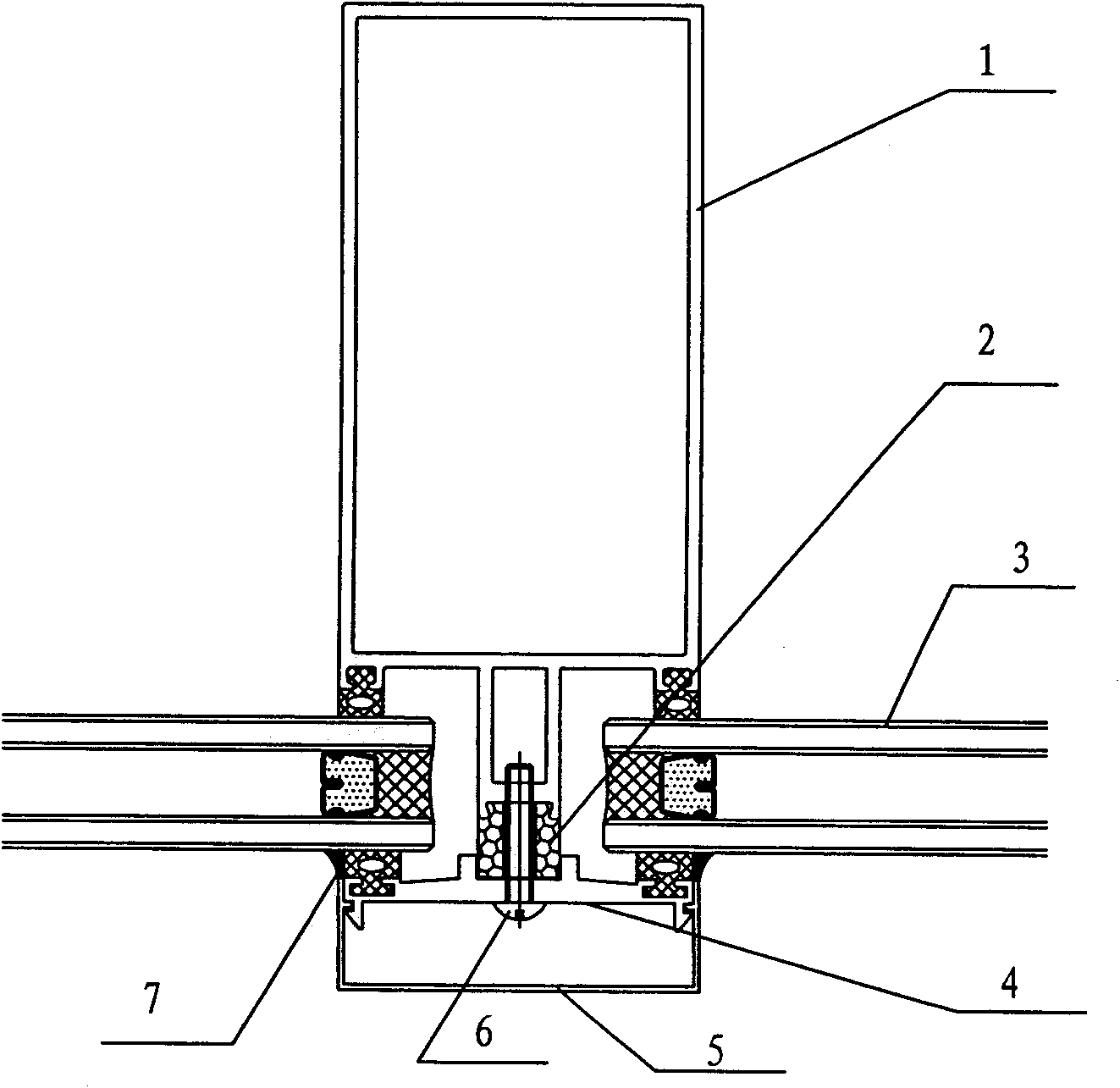 Exposed frame glass curtain wall with Poly vinyl chloride (PVC) heat-insulation block