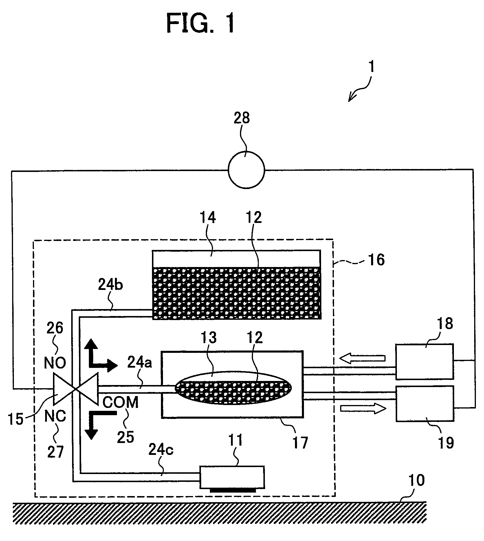 Ink-jet head device, ink-jet device, and ink-supplying method of ink-jet head device