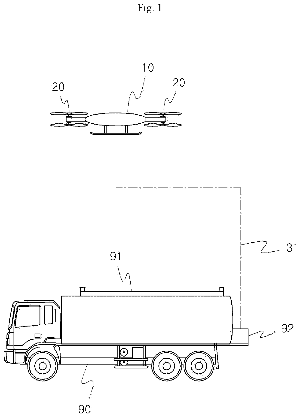 Fire suppression drone for skyscrapers