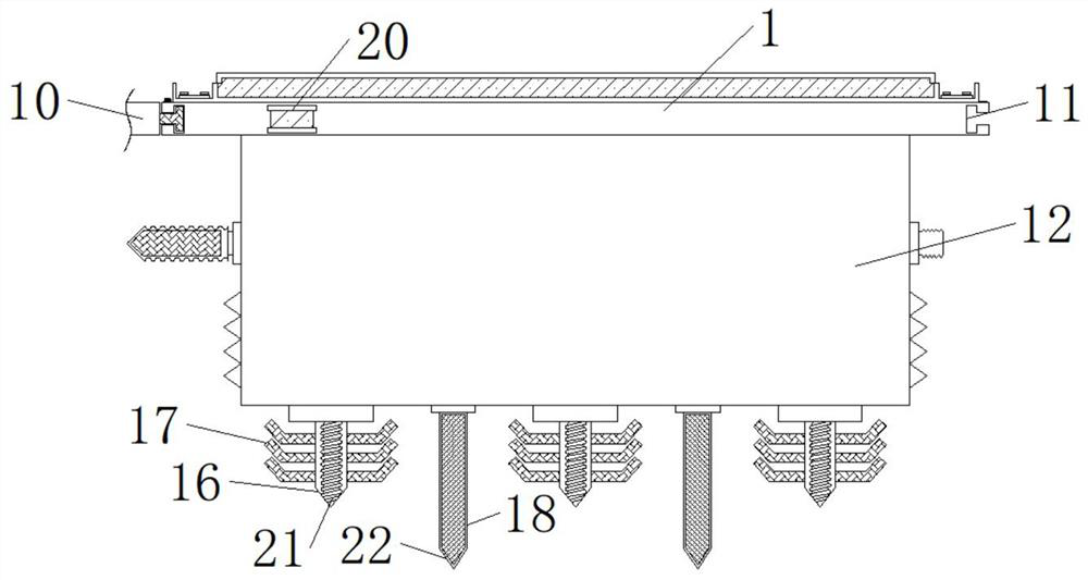 Road bridge crack repairing and fixing structure