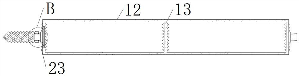 Road bridge crack repairing and fixing structure