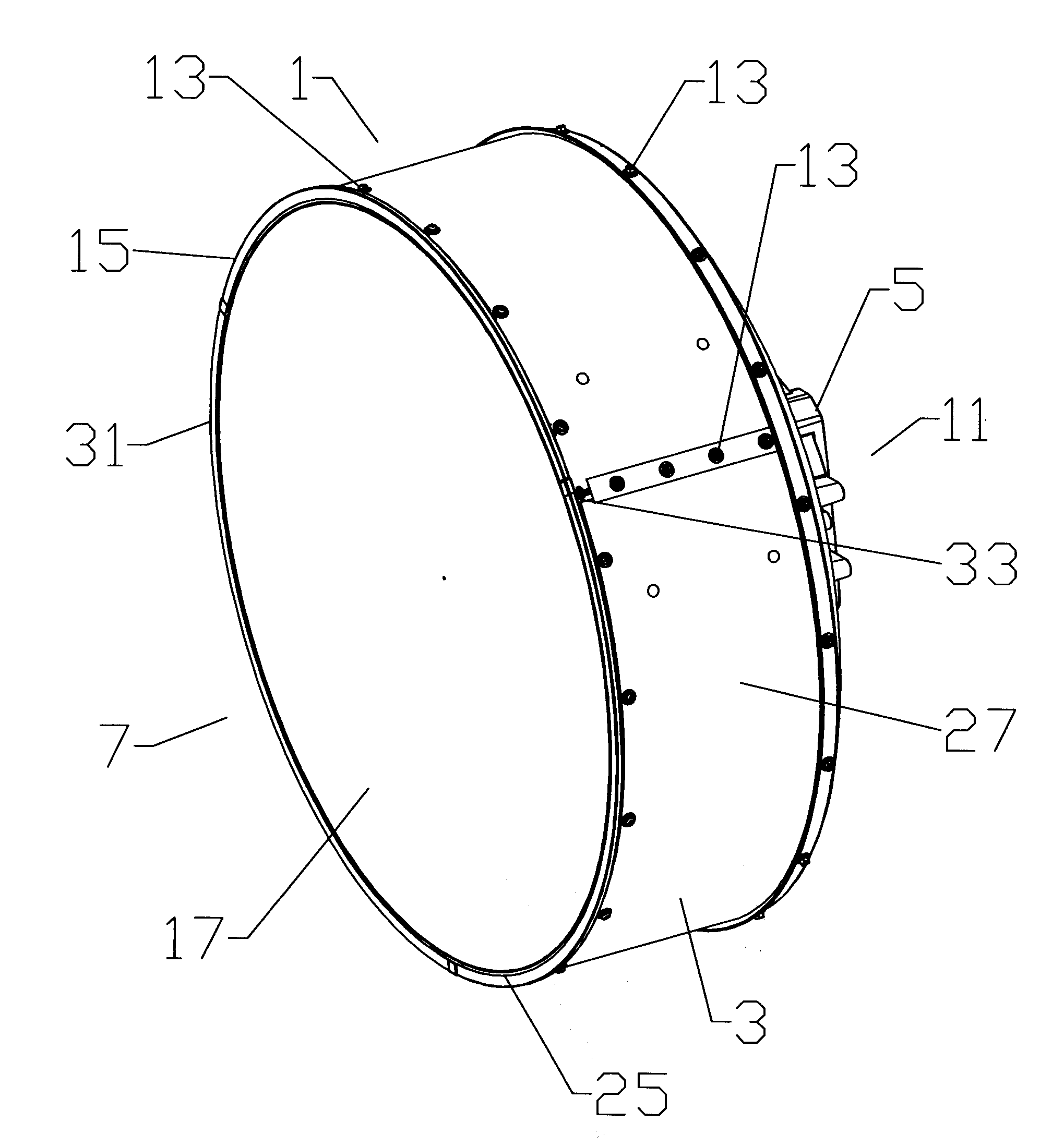 Radome and Shroud Enclosure for Reflector Antenna