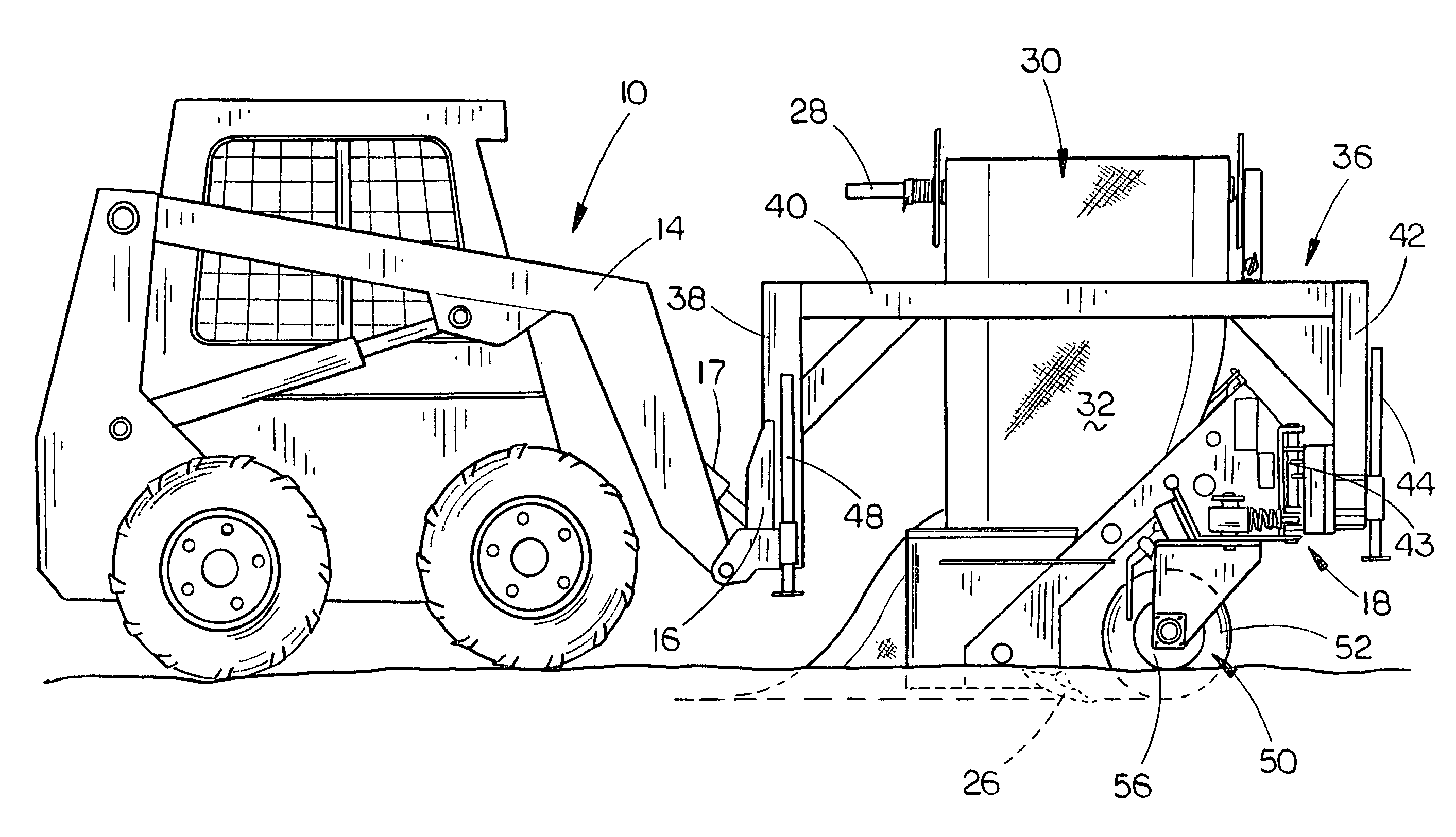 Slit fence installing machine