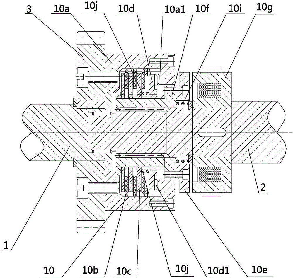 Electromagnetic clutch with wire-driven friction and meshing transmission joint device