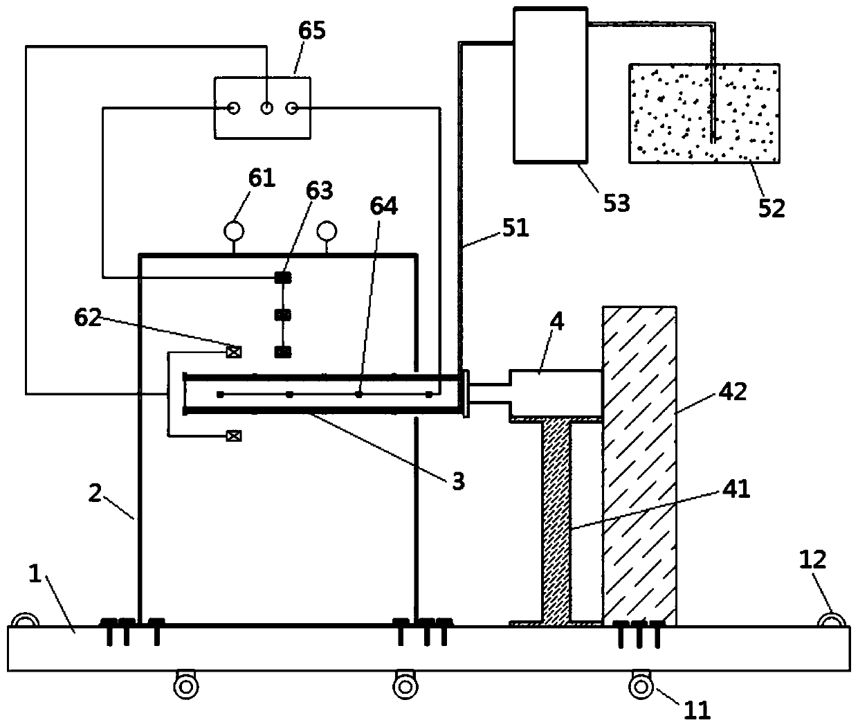 Pipe jacking model test device