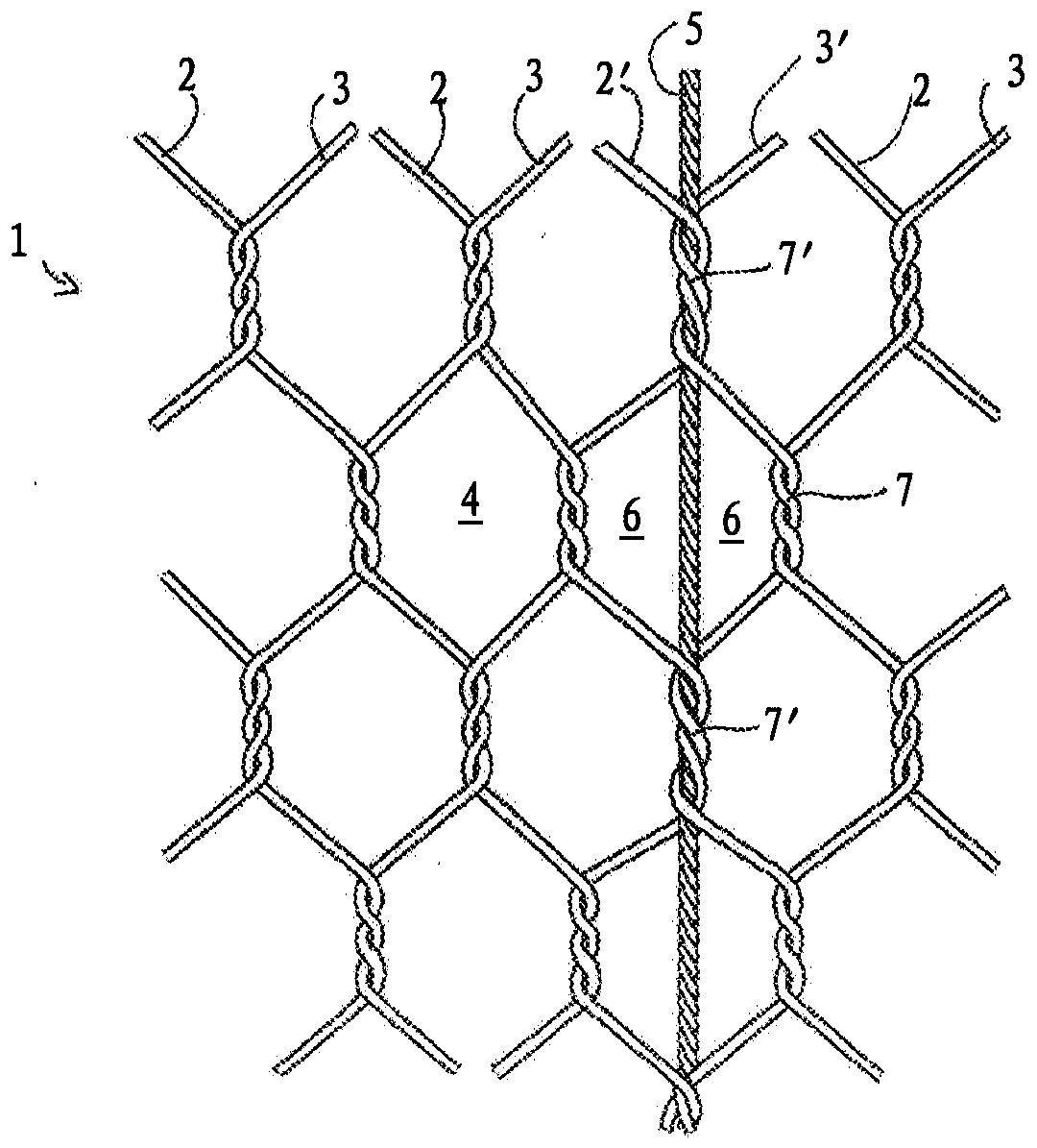 Machine and method for manufacturing reinforced net and reinforced net