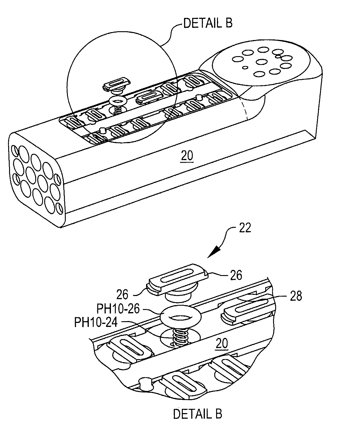 Locking access plug for a bar gun