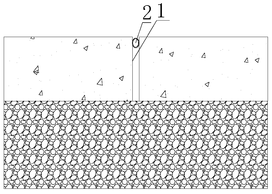 Waterproof structure with slotted hollow elastic tubes embedded in cement concrete pavement joints