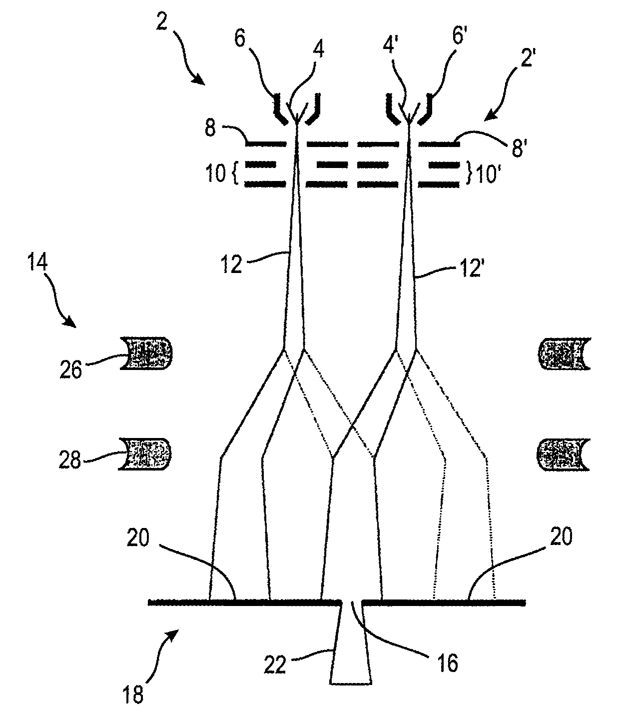 Charged particle beam emitting device and method for operating a charged particle beam emitting device